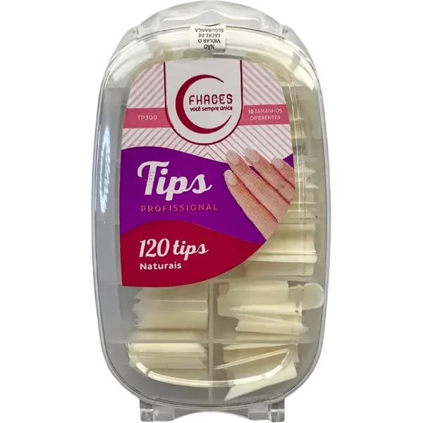 11261 - Unhas Posticas Tips Natural C120 TP300 Fhaces